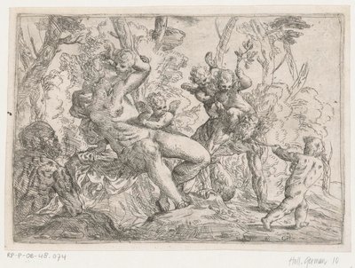 Ein Satyr von Putti und Venus gefangen von Giovanni Pietro Possenti