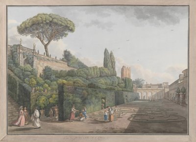 Garten des Palazzo Colonna von Giovanni Volpato, Louis Ducros
