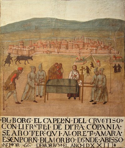 Wallfahrt der Compagnia del Crocifisso nach Loreto, erste Hälfte des 16. Jahrhunderts von Giovanni del Leone