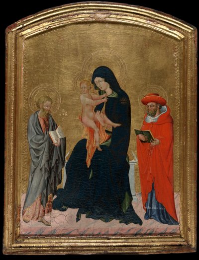 Jungfrau und Kind mit den Heiligen Hieronymus und Bartholomäus von Giovanni di Paolo