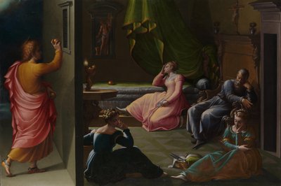 Die Wohltätigkeit des Heiligen Nikolaus von Bari, ca. 1555 von Girolamo Macchietti
