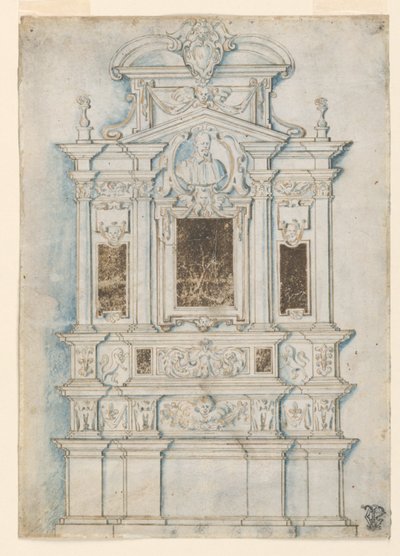 Entwurf für ein Grabwanddenkmal von Girolamo Rainaldi