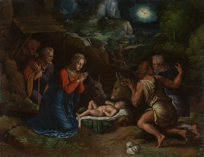 Die Anbetung der Hirten, ca. 1535-40 von Girolamo da Carpi