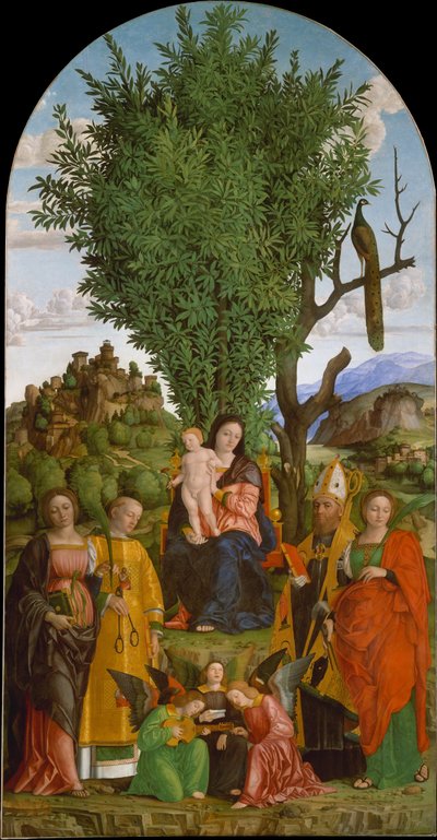 Madonna mit Kind und Heiligen, ca. 1520 von Girolamo dai Libri