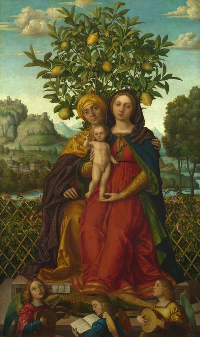Die Jungfrau und das Kind mit der heiligen Anna, ca. 1510-1520 von Girolamo dai Libri