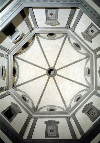 Ansicht der achteckigen Sakristei nach einem Entwurf von Giuliano da Sangallo (1445-1516) von Giuliano Giamberti da Sangallo