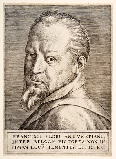 Porträt von Frans Floris, 16. Jahrhundert von Giulio Bonasone