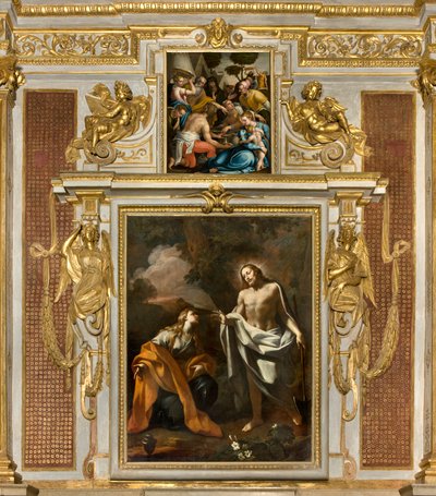 Kapelle des Allerheiligsten Sakraments, Erstes nördliches Joch, Noli me tangere, Erscheinung Christi an die Magdalena 1750, Sammlung von Manna 1569 von Giulio Campi