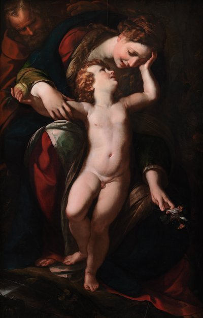 Die Heilige Familie. Die Rast auf der Flucht nach Ägypten, 1613-1615 von Giulio Cesare Procaccini