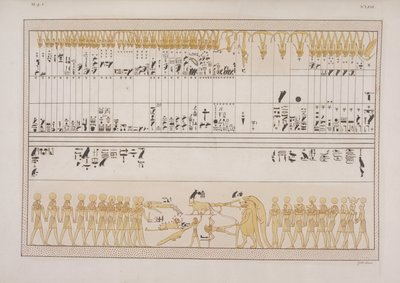 Der große Tierkreis, aus dem Grab von Menephtah I., Biban-el-Moluk, Nubien, Illustration aus „Die Denkmäler von Ägypten und Nubien...“ von Ippolito Rosellini von Giuseppe Angelelli