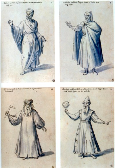 Kostümentwurf für klassische Figuren, 16. Jahrhundert von Giuseppe Arcimboldi