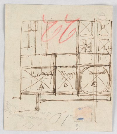 Plan für das Krankenhaus St. Trinità dei Pellegrini, Rom, Italien von Giuseppe Barberi