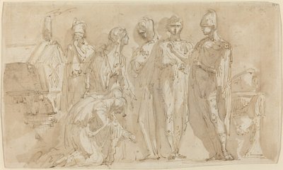 Coriolan vor den Frauen Roms von Giuseppe Bernardino Bison