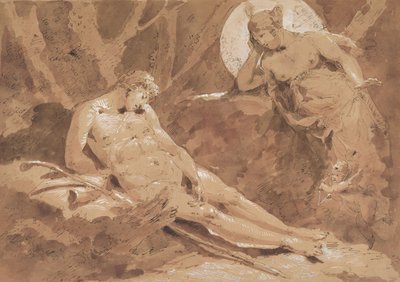 Diana und Endymion mit Amor von Giuseppe Bernardino Bison