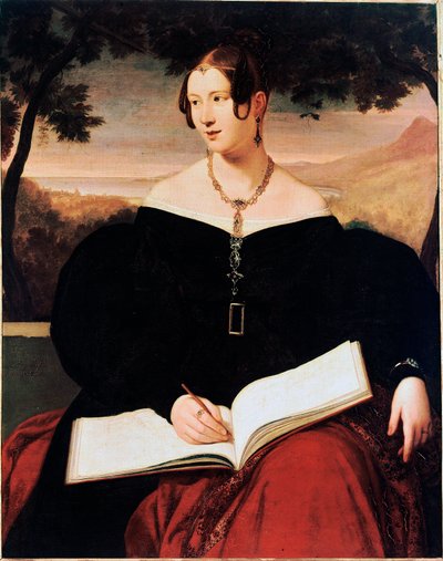 Porträt der Gräfin Rucellai von Giuseppe Bezzuoli von Giuseppe Bezzuoli