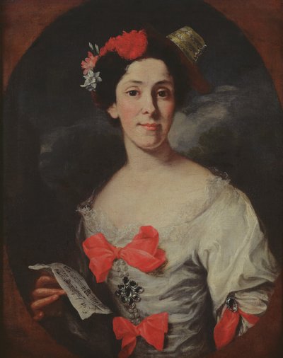 Porträt einer Frau, oder Die Musik, um 1750-65 von Giuseppe Bonito