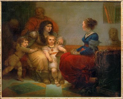 Cornelia, Mutter der Gracchen mit ihren Söhnen Tiberius und Gaius und ihrer Tochter Sempronia von Giuseppe Cades