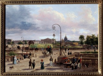 Ansicht des Place Louis XVI (heutiger Place de la Concorde) von Giuseppe Canella