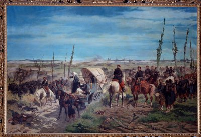 Italienisches Militärlager in der Schlacht von Magenta im Jahr 1859 von Giuseppe Fattori