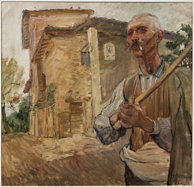 Mann mit Pfeife von Giuseppe Graziosi