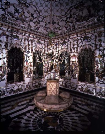 Ecke des Salon Chino (Chinesischer Raum) vollständig aus Porzellan ausgeführt, 1769 von Giuseppe Gricci