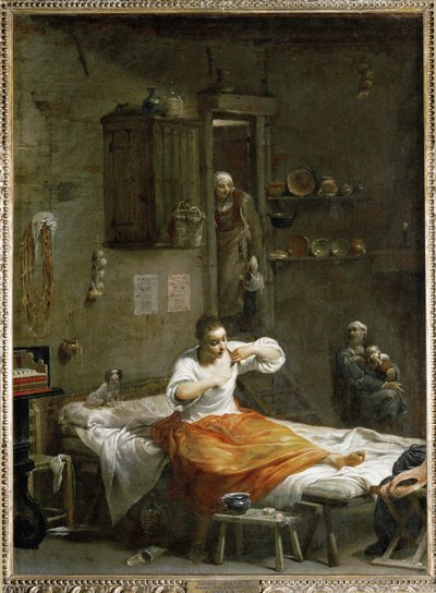 La femme à la puce von Giuseppe Maria (1665 1747) Crespi