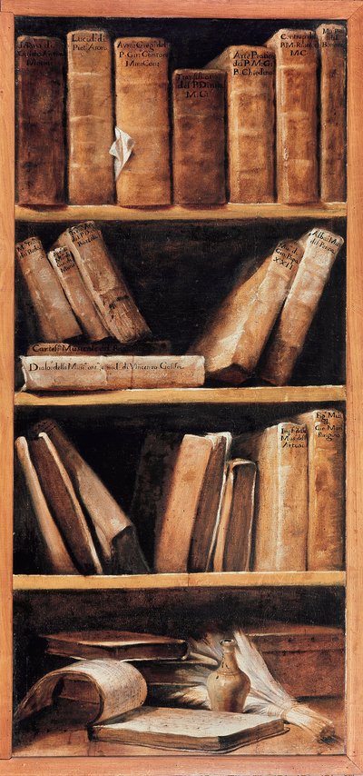 Stillleben Bibliothek mit Musikbüchern von Giuseppe Maria Crespi