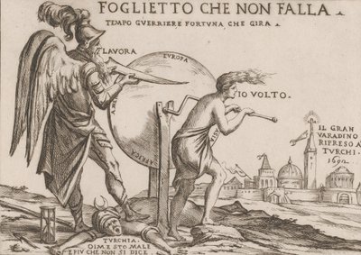 Eine Allegorie in Bezug auf das Schicksal der Türken, ca. 1692 von Giuseppe Maria Mitelli