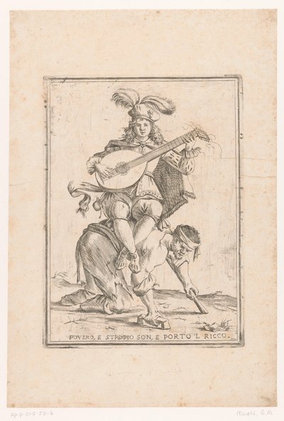 Der Arme trägt den Reichen von Giuseppe Maria Mitelli
