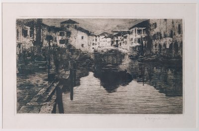 Der Fischmarktkanal in Chioggia von Giuseppe Miti Zanetti