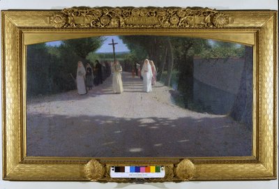 Die Prozession. Gemälde von Giovanni Pellizza da Volpedo (1868-1907) von Giuseppe Pellizza da Volpedo
