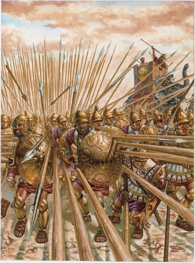 Antikes Griechenland: Die epirotische Phalanx von Pyrrhus I - Illustration von Giuseppe Rava von Giuseppe Rava