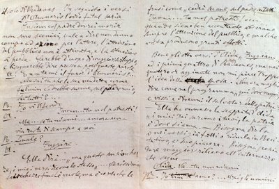 Handgeschriebener Brief von Giuseppe Verdi an den Autor des Aida-Librettos Antonio Ghislanzoni von Giuseppe Verdi