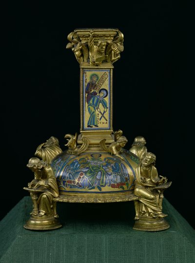 Sockel des Kreuzes von St. Bertin, aus der Abtei Saint-Bertin von Godefroid de Huy