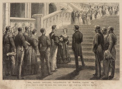 Königin Victoria empfängt König Louis Philippe auf Schloss Windsor von Godefroy Durand