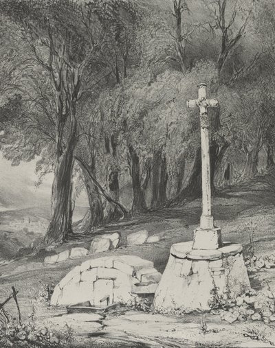 Kreuz auf der Straße von Clermont nach Royal, 1831 von Godefroy Engelmann
