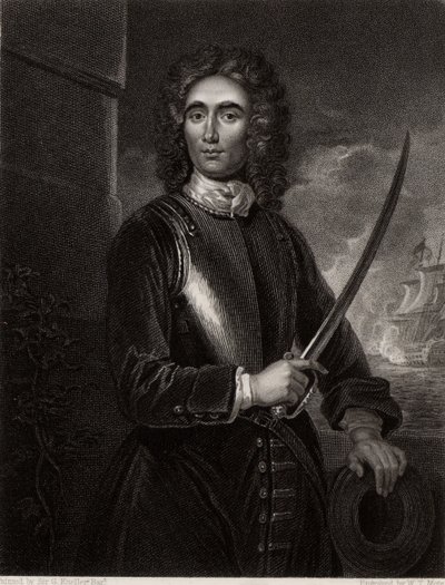 Porträt von John Benbow von Godfrey (after) Kneller