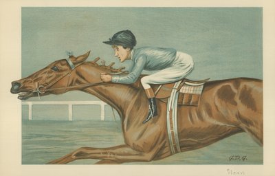 Tod Sloan, ein amerikanischer Jockey, 25. Mai 1899, Vanity Fair Karikatur von Godfrey Douglas Giles