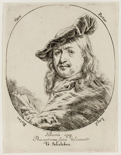 Porträt von Gerard Dou, dem Maler von Godfried Schalcken