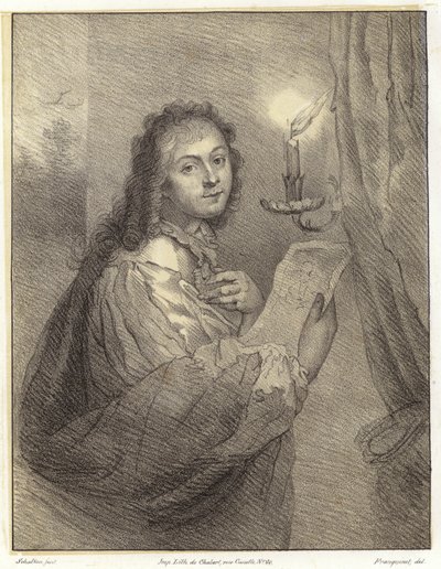 Frau mit Kerze von Godfried after Schalken or Schalcken