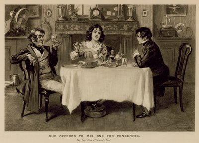 Illustration für Die Geschichte von Pendennis von Thackeray von Gordon Frederick (after) Browne