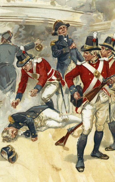 Admiral Lord Nelson tödlich verwundet in der Schlacht von Trafalgar von Gordon Frederick Browne
