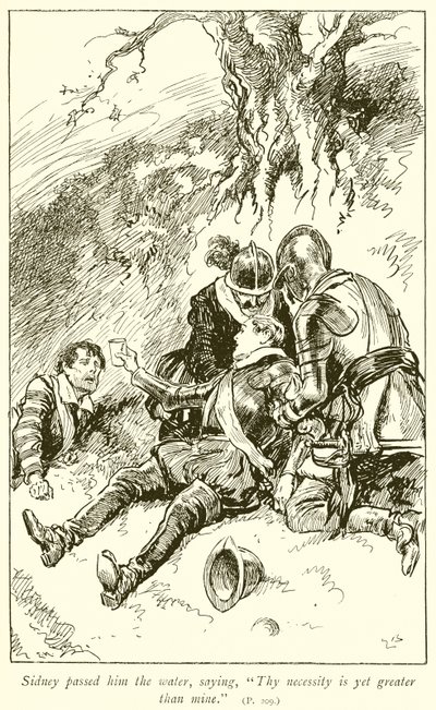 Tod von Sir Philip Sidney von Gordon Frederick Browne