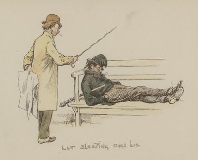Lass schlafende Hunde liegen von Gordon Frederick Browne