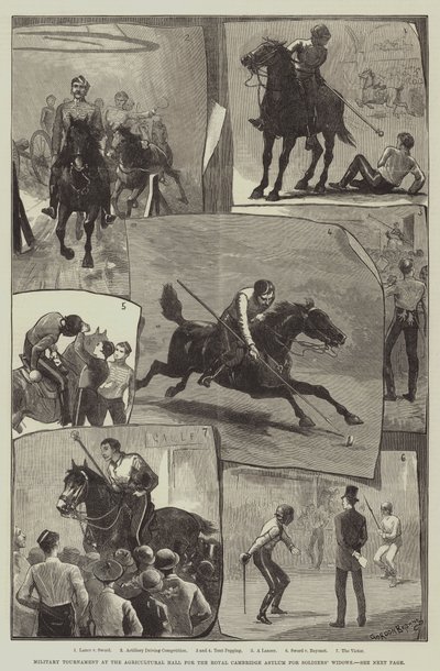 Militärturnier in der Agricultural Hall für das Royal Cambridge Asylum für Soldatenwitwen von Gordon Frederick Browne