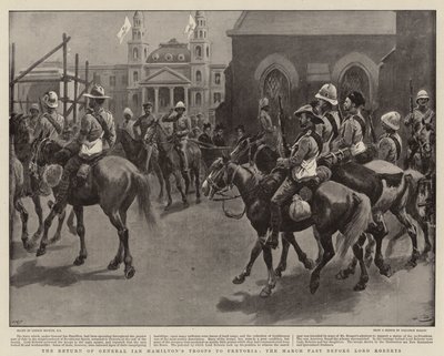 Die Rückkehr der Truppen von General Ian Hamilton nach Pretoria, der Vorbeimarsch vor Lord Roberts von Gordon Frederick Browne