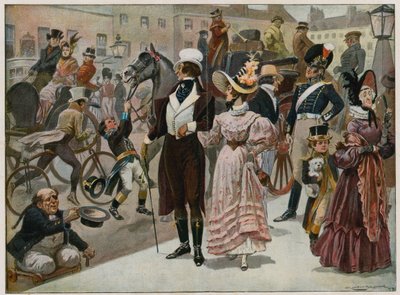 Die frühen Tage unseres Jahrhunderts - Piccadilly, London, im Jahr 1800 von Gordon Frederick Browne