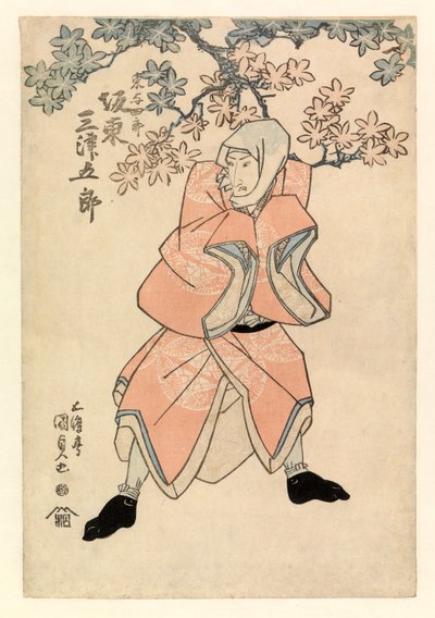 Schauspieler Bando Mitsugoro III. in der Rolle von Tokoshiro oder möglicherweise Dojishiro von Gototei Kunisada