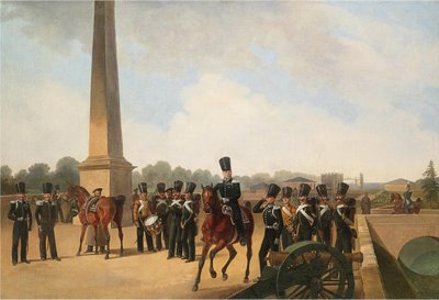 Leibgarderegiment auf dem Connetable-Platz in Gattschina von Gottfried Willewalde
