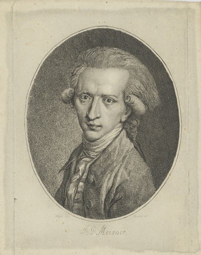 Porträt von August Gottlieb Meissner von Gottlieb Friedrich Riedel